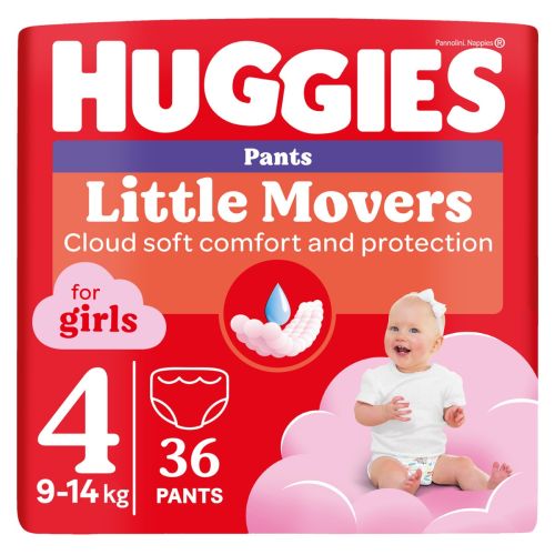 Трусики Huggies Little Movers для девочек р.4 (9-14 кг) №36 в интернет-аптеке - фото №1 Трусики Huggies Little Movers для девочек р.4 (9-14 кг) №36 в интернет-аптеке