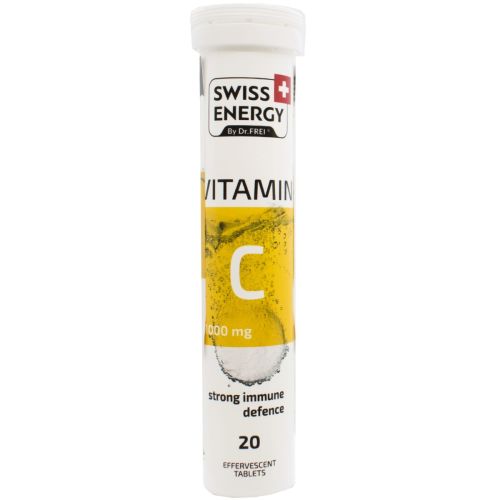 Swiss Energy (Свісс Енерджі) Vitamin C 1000 мг шипучі таблетки №20 купити - фото №1 Swiss Energy (Свісс Енерджі) Vitamin C 1000 мг шипучі таблетки №20 купити