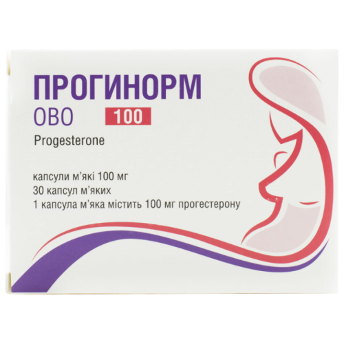 Прогинорм Ово 100 мг капсулы №30 цена - фото №1 Прогинорм Ово 100 мг капсулы №30 цена