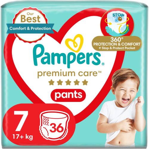 Підгузки-трусики Pampers Premium Care Pants Giant Plus р.7 (17+ кг) №36 в місті Запоріжжя : ціни, характеристика. - фото №1 Підгузки-трусики Pampers Premium Care Pants Giant Plus р.7 (17+ кг) №36 в місті Запоріжжя : ціни, характеристика.