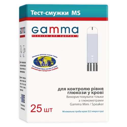 Тест-полоски Gamma MS №25 в Украине - фото №1 Тест-полоски Gamma MS №25 в Украине