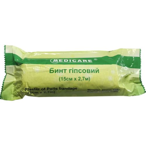 Бинт гіпсовий Medicare 15 см х 2,7 м в місті Запоріжжя : ціни, характеристика. - фото №1 Бинт гіпсовий Medicare 15 см х 2,7 м в місті Запоріжжя : ціни, характеристика.