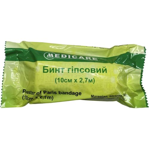 Бинт гіпсовий Medicare 10 см х 2,7 м в місті Запоріжжя : ціни, характеристика. - фото №1 Бинт гіпсовий Medicare 10 см х 2,7 м в місті Запоріжжя : ціни, характеристика.