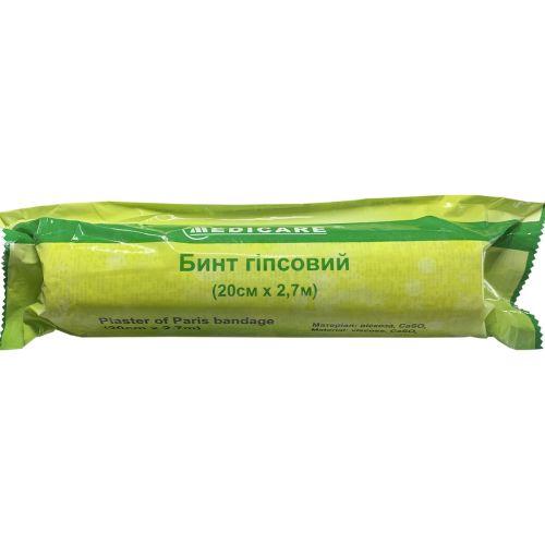 Бинт гипсовый Medicare р.20 см х 2,7 м, 1 шт. в городе Запорожье : цены, характеристики. - фото №1 Бинт гипсовый Medicare р.20 см х 2,7 м, 1 шт. в городе Запорожье : цены, характеристики.