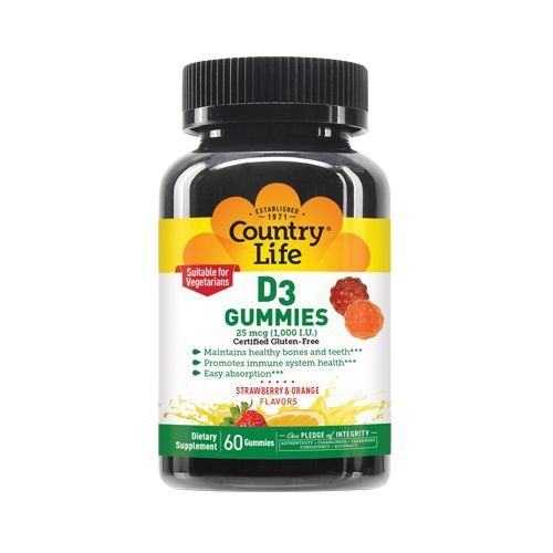 Country Life (Кантрі лайф) Вітамін D3 1000 МО жувальні пастилки №60 в місті Львів : ціни, характеристика. - фото №1 Country Life (Кантрі лайф) Вітамін D3 1000 МО жувальні пастилки №60 в місті Львів : ціни, характеристика.