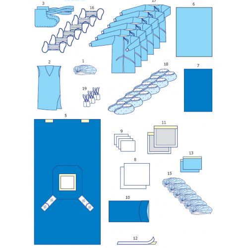 Комплект одежды и покрытий для Кесарева сечения №14 в Украине - фото №1 Комплект одежды и покрытий для Кесарева сечения №14 в Украине