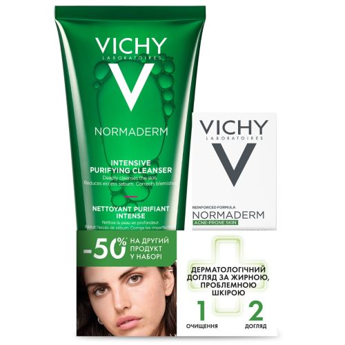Набір Vichy (Виши) Normaderm (Гель для жирної шкіри 200 мл+Флюїд для жирної шкіри 50 мл) в Дніпрі : ціни, характеристика. - фото №1 Набір Vichy (Виши) Normaderm (Гель для жирної шкіри 200 мл+Флюїд для жирної шкіри 50 мл) в Дніпрі : ціни, характеристика.