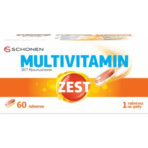 Zest (Зест) Multivitamin (Мультивитамин) таблетки №60 фото - фото №1 Zest (Зест) Multivitamin (Мультивитамин) таблетки №60 фото