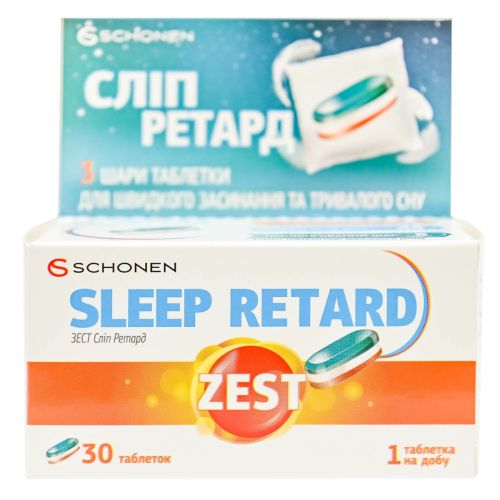 Zest (Зест) Sleep Retard (Слип Ретард) трехслойные таблетки №30 заказать - фото №1 Zest (Зест) Sleep Retard (Слип Ретард) трехслойные таблетки №30 заказать