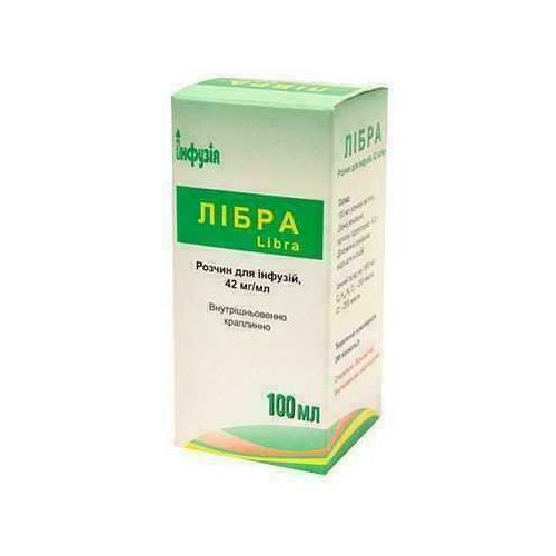 Либра 42 мг/мл раствор 100 мл в аптеке - фото №1 Либра 42 мг/мл раствор 100 мл в аптеке