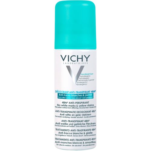 Дезодорант-антиперспирант Vichy (Виши) 48 часов против белых следов и желтых пятен 125 мл в аптеке - фото №1 Дезодорант-антиперспирант Vichy (Виши) 48 часов против белых следов и желтых пятен 125 мл в аптеке