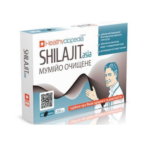 Мумійо очищене Shilajit.Аsia 200 мг таблетки №60 в Дніпрі : ціни, характеристика. - фото №1 Мумійо очищене Shilajit.Аsia 200 мг таблетки №60 в Дніпрі : ціни, характеристика.
