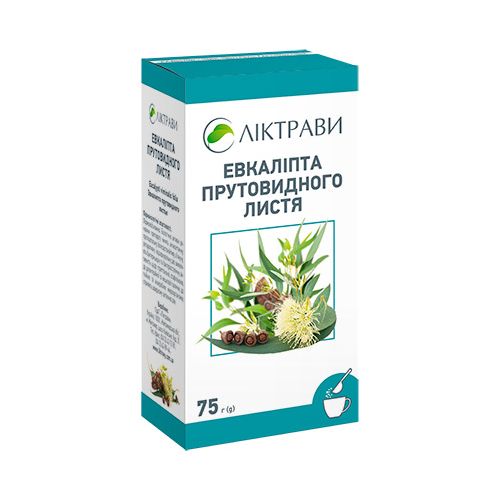Евкаліпта прутоподібного листя збір 75 г недорого - фото №1 Евкаліпта прутоподібного листя збір 75 г недорого