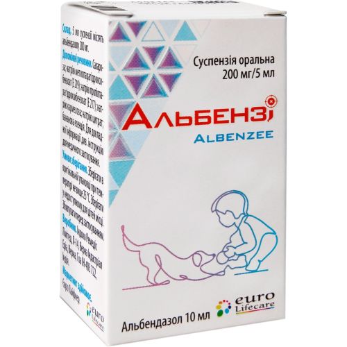 Альбензи 200 мг/5 мл суспензия 10 мл в городе Одесса : цены, характеристики. - фото №1 Альбензи 200 мг/5 мл суспензия 10 мл в городе Одесса : цены, характеристики.