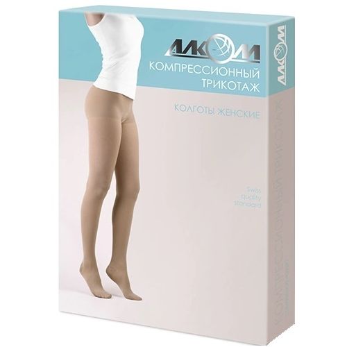 Колготки Алком женские, 2 класс компрессии, 7012 бежевые (р.6) фото - фото №1 Колготки Алком женские, 2 класс компрессии, 7012 бежевые (р.6) фото