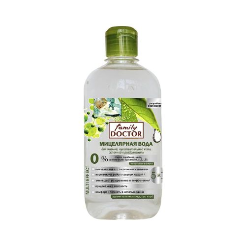 Family Doctor Міцелярна вода для жирної чутливої шкіри 500 мл замовити - фото №1 Family Doctor Міцелярна вода для жирної чутливої шкіри 500 мл замовити