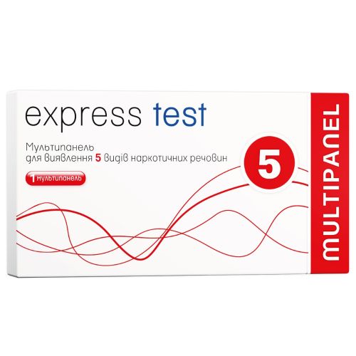 Экспресс-тест Express Test мультипанель наркотики, 5 полосок цена - фото №1 Экспресс-тест Express Test мультипанель наркотики, 5 полосок цена