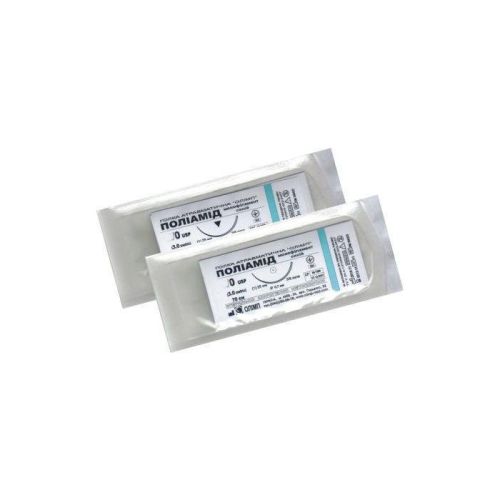 Шовный материал Полиамид 2/0 колющая игла 20 мм фото - фото №1 Шовный материал Полиамид 2/0 колющая игла 20 мм фото