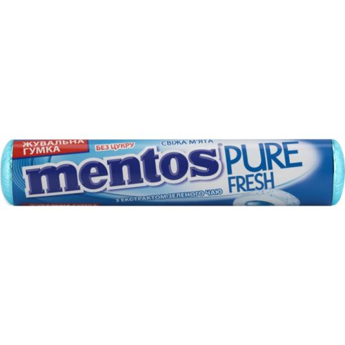 Жувальна гумка Mentos Pure Fresh М'ята 15,75 г замовити - фото №1 Жувальна гумка Mentos Pure Fresh М'ята 15,75 г замовити