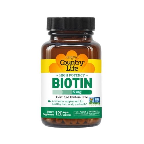 Country Life Biotin (Кантри Лайф Биотин) 5000 мкг (5 мг) капсулы №120 в интернет-аптеке - фото №1 Country Life Biotin (Кантри Лайф Биотин) 5000 мкг (5 мг) капсулы №120 в интернет-аптеке