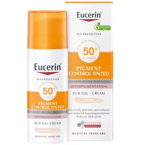Гель-крем Eucerin (Юцерин) Pigment Control солнцезащитный с тонирующим эффектом для кожи склонной к гиперпигментации с SPF50+ (оттенок светлый) 50 мл недорого - фото №1 Гель-крем Eucerin (Юцерин) Pigment Control солнцезащитный с тонирующим эффектом для кожи склонной к гиперпигментации с SPF50+ (оттенок светлый) 50 мл недорого