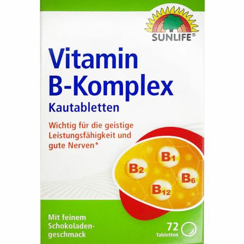 Витамины Sunlife Vitamin B-Komplex таблетки жевательные №72 в интернет-аптеке - фото №1 Витамины Sunlife Vitamin B-Komplex таблетки жевательные №72 в интернет-аптеке