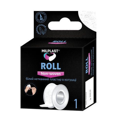 Пластырь Milplast белый нетканый в катушке Roll Non-woven недорого - фото №1 Пластырь Milplast белый нетканый в катушке Roll Non-woven недорого