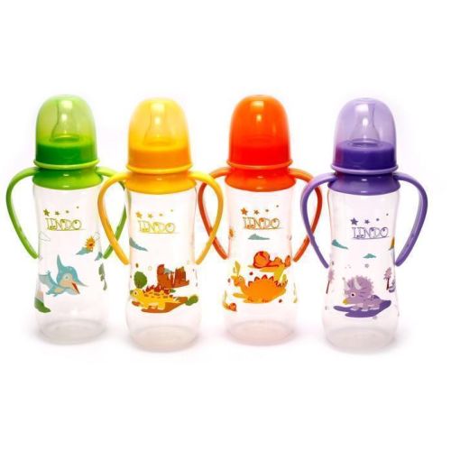 Бутылочка Lindo с ручками, силиконовая соска LI 147 250 мл фото - фото №1 Бутылочка Lindo с ручками, силиконовая соска LI 147 250 мл фото