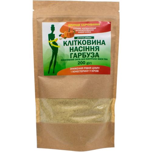 Клетчатка семян тыквы Целебное питание, порошок 200 г недорого - фото №1 Клетчатка семян тыквы Целебное питание, порошок 200 г недорого