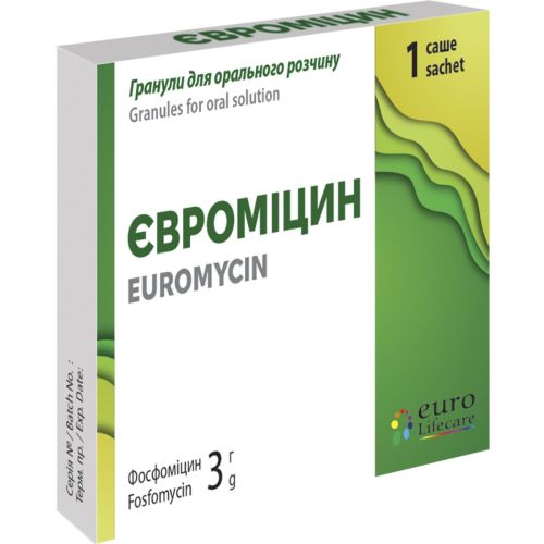 Евромицин гранулы для орального раствора по 3 г саше №1 в Днепре : цены, характеристики. - фото №1 Евромицин гранулы для орального раствора по 3 г саше №1 в Днепре : цены, характеристики.
