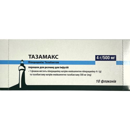 Тазамакс 4 г/500 мг порошок для розчину для інфузій №10 в місті Одеса : ціни, характеристика. - фото №1 Тазамакс 4 г/500 мг порошок для розчину для інфузій №10 в місті Одеса : ціни, характеристика.