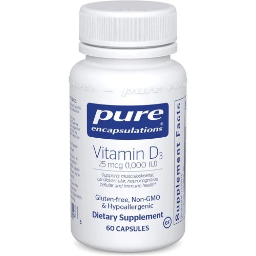 Pure Encapsulations Vitamin D3 (Витамин D3) 1000 МЕ капсулы №60 в Днепре : цены, характеристики. - фото №1 Pure Encapsulations Vitamin D3 (Витамин D3) 1000 МЕ капсулы №60 в Днепре : цены, характеристики.