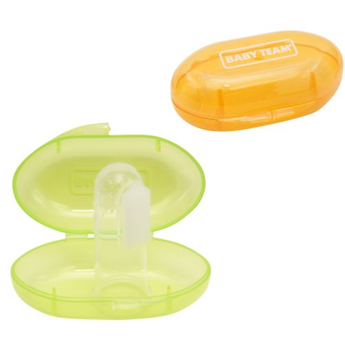 Зубная щетка-массажер, силиконовая, с контейнером Baby Team (7200) заказать - фото №1 Зубная щетка-массажер, силиконовая, с контейнером Baby Team (7200) заказать