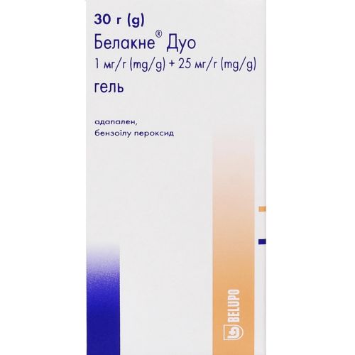 Белакне Дуо гель 1 мг/г + 25 мг/г флакон с безвоздушной помпой 30 г в интернет-аптеке - фото №1 Белакне Дуо гель 1 мг/г + 25 мг/г флакон с безвоздушной помпой 30 г в интернет-аптеке