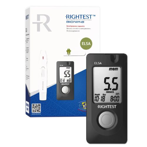 Глюкометр Rightest Elsa Bionime купити - фото №1 Глюкометр Rightest Elsa Bionime купити