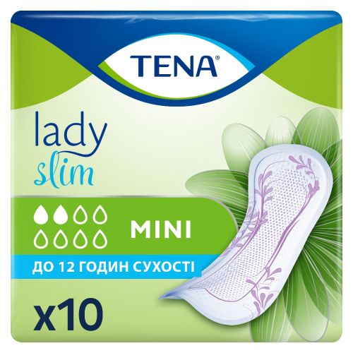 Прокладки TENA урологічні жіночі Lady Slim Mini №10 в аптеці - фото №1 Прокладки TENA урологічні жіночі Lady Slim Mini №10 в аптеці
