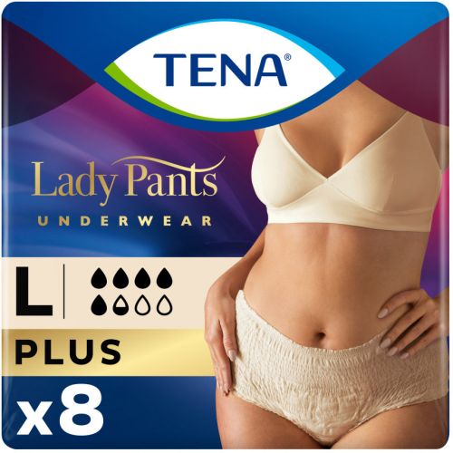 Труси урологічні жіночі Tena (Тена) Lady Pants Plus L №8 Creme ціна - фото №1 Труси урологічні жіночі Tena (Тена) Lady Pants Plus L №8 Creme ціна