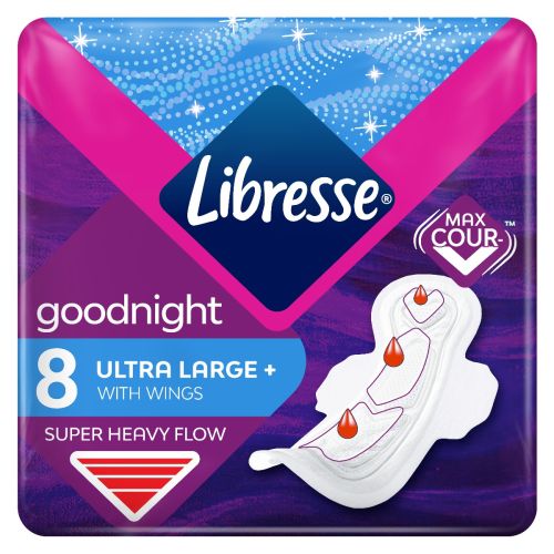 Прокладки Libresse Goodnight Ultra Large+ №8 недорого - фото №1 Прокладки Libresse Goodnight Ultra Large+ №8 недорого
