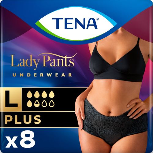 Трусы урологические женские Tena (Тена) Lady Pants Plus L №8 Black цена - фото №1 Трусы урологические женские Tena (Тена) Lady Pants Plus L №8 Black цена