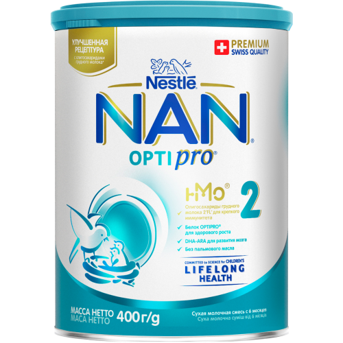 Суміш молочна Nestle NAN OptiPro 2, від 6 місяців, 400 г в інтернет-аптеці - фото №1 Суміш молочна Nestle NAN OptiPro 2, від 6 місяців, 400 г в інтернет-аптеці