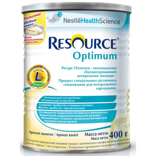 Суміш молочна Nestle Resource Optimum 400 г замовити - фото №1 Суміш молочна Nestle Resource Optimum 400 г замовити