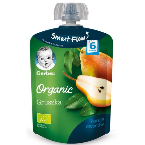 Пюре Gerber Organic органічна Груша (з 6 місяців) 90 г в інтернет-аптеці - фото №1 Пюре Gerber Organic органічна Груша (з 6 місяців) 90 г в інтернет-аптеці