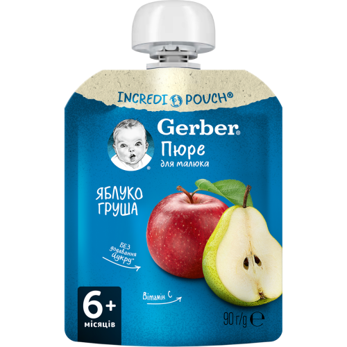 Пюре Gerber яблоко и груша (с 6 месяцев) 90 г ADD - фото №1 Пюре Gerber яблоко и груша (с 6 месяцев) 90 г ADD