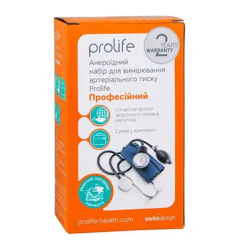 Тонометр Prolife Professional механический фонедоскоп+манжета р.М купить - фото №1 Тонометр Prolife Professional механический фонедоскоп+манжета р.М купить
