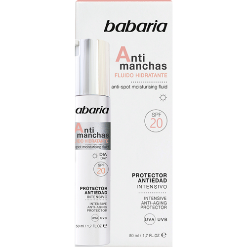 Флюид Babaria (Бабария) увлажняющий от пигментных пятен SPF20, 50 мл в Украине - фото №1 Флюид Babaria (Бабария) увлажняющий от пигментных пятен SPF20, 50 мл в Украине