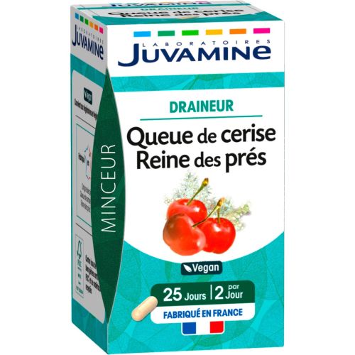 Juvamine (Жувамин) Таволга + хвостик вишни Дренаж капсулы №50 недорого - фото №1 Juvamine (Жувамин) Таволга + хвостик вишни Дренаж капсулы №50 недорого