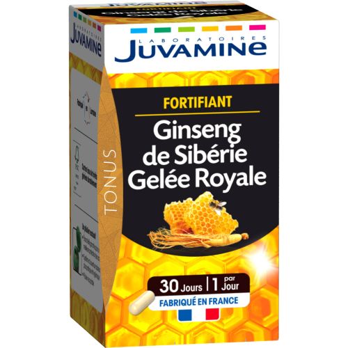 Juvamine (Жувамин) Женьшень + маточное молочко Укрепление иммунитета капсулы №30 ADD - фото №1 Juvamine (Жувамин) Женьшень + маточное молочко Укрепление иммунитета капсулы №30 ADD