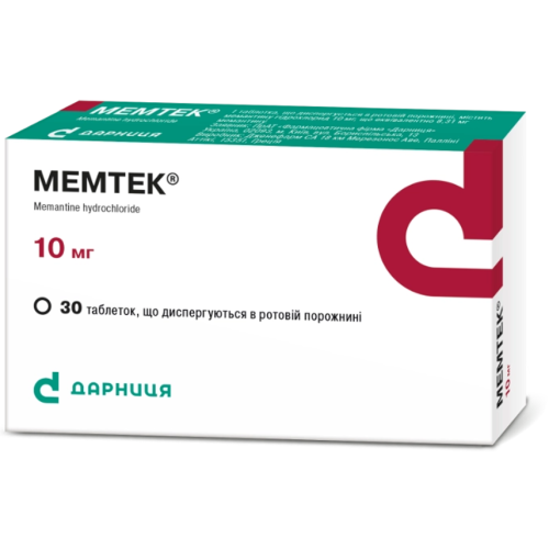 Мемтек 10 мг таблетки №30 в городе Одесса : цены, характеристики. - фото №1 Мемтек 10 мг таблетки №30 в городе Одесса : цены, характеристики.