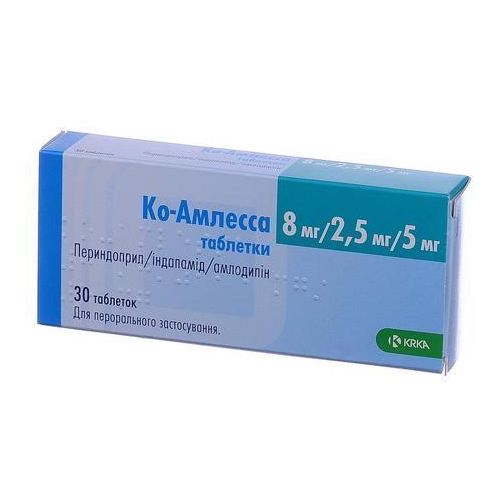 Ко-амлесса 8 мг/2,5 мг/5 мг таблетки №30 фото - фото №1 Ко-амлесса 8 мг/2,5 мг/5 мг таблетки №30 фото