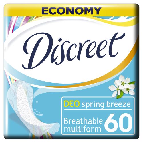 Прокладки Alldays Discreet Deo Spring Breeze Multiform 60 шт (ежедневные) в аптеке - фото №1 Прокладки Alldays Discreet Deo Spring Breeze Multiform 60 шт (ежедневные) в аптеке